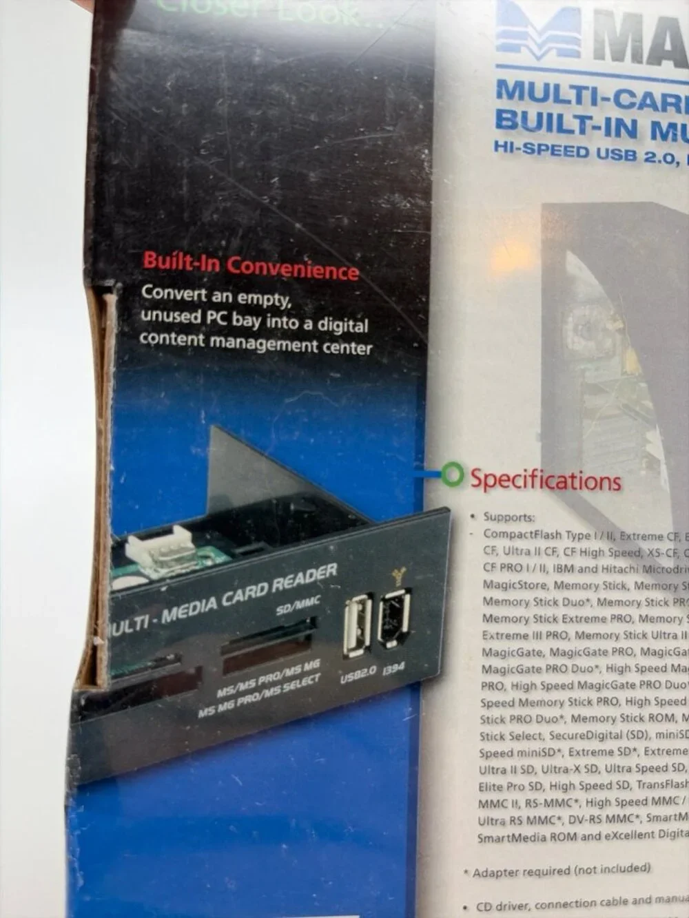 Manhattan 52-in-1 Mutli-Card Reader w/Built-in Multimedia 5.25